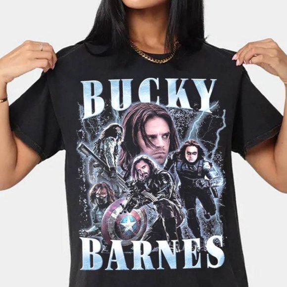 Bucky Barnes Winter Soldier T shirt Sebastian Stan T Shirt - Picture 1 of 1